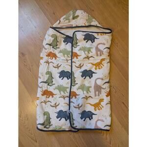 Little Unicorn hooded muslin dinosaur towel
